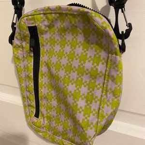 Baggu Sport Crossbody in Pistachio Pixel Gingham